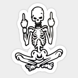 Skeleton Middle Fingers Sticker